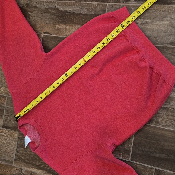 Port & Co Heather Red Fleece Crewneck Long Sleeve Sweatshirt, Women's S Men's XS - Picture 6 of 14